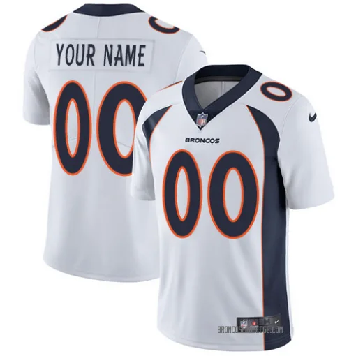 Denver Broncos Customized Men's Limited White ized Jersey - Nike