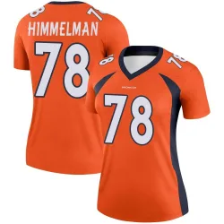 Drew Himmelman Denver Broncos Women's Orange Name & Number Logo Slim Fit  T-Shirt 